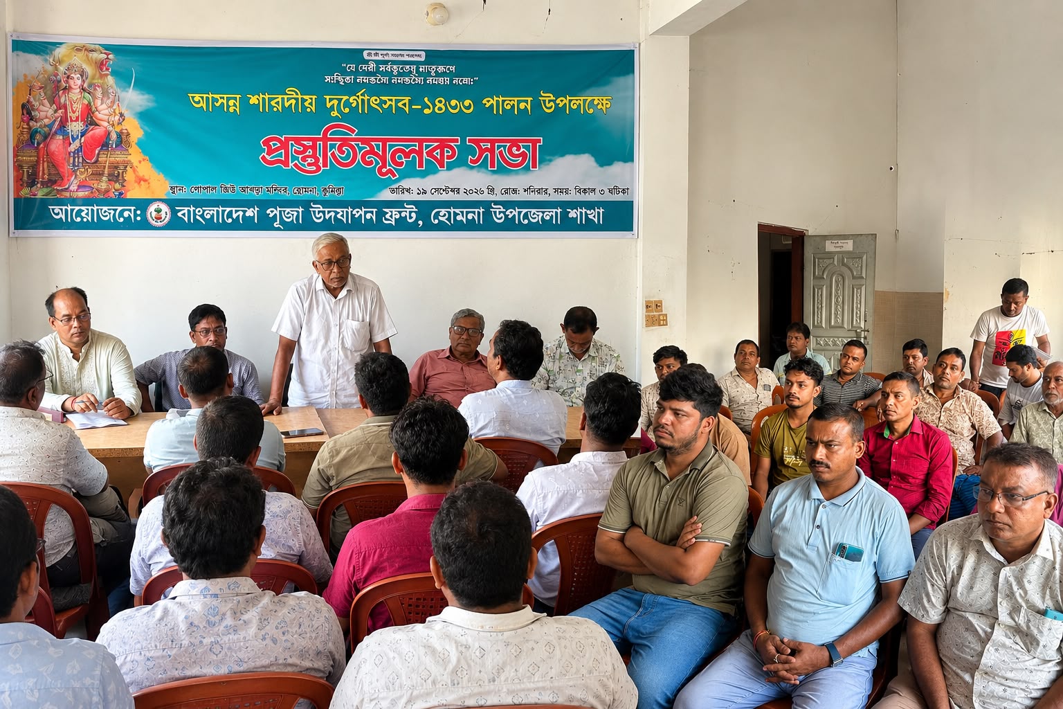 Preparatory Meeting Held in Homna for Sharadiya Durgotsav-1433