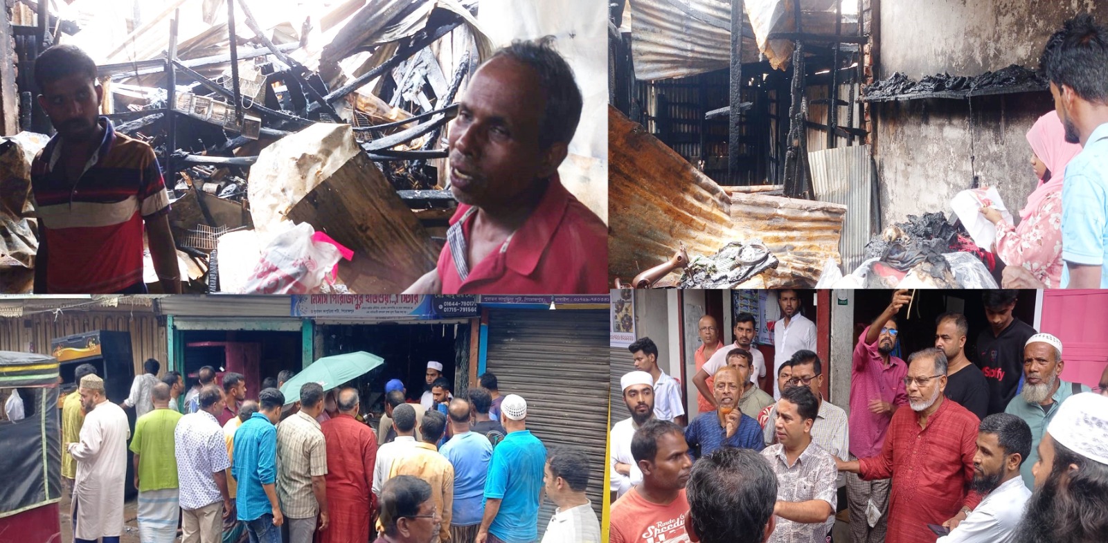 Six Business Establishments Gutted in Fire in Pirojpur Town