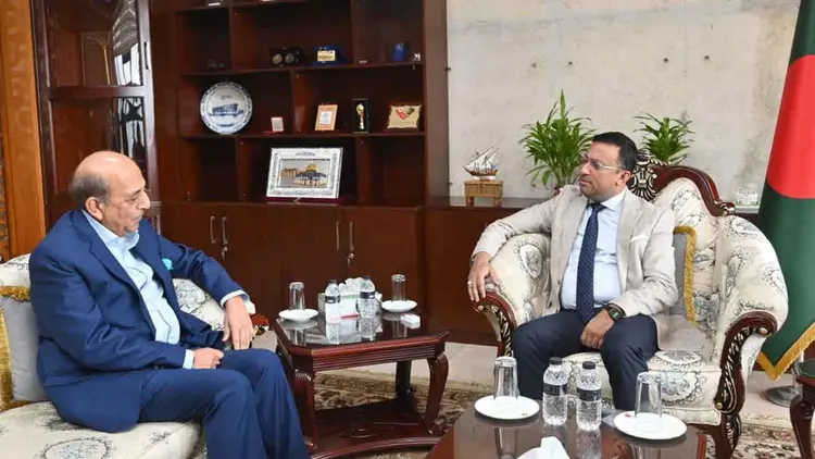 Indian High Commissioner Dinesh Trivedi Calls on State Minister Humayun Kabir