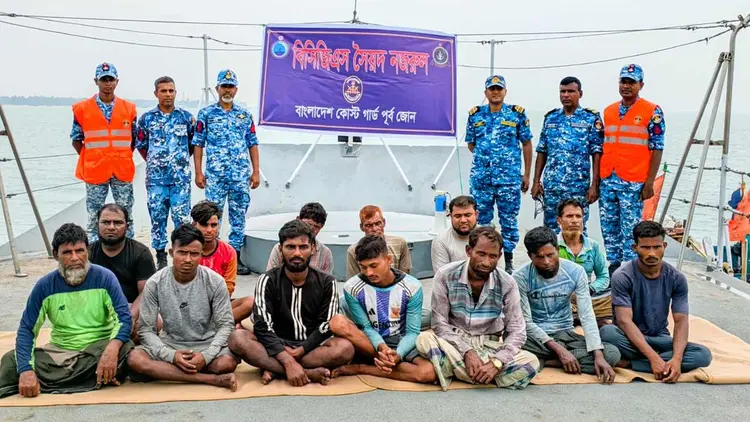 Bangladesh Coast Guard Rescues 13 Fishermen Stranded in Deep Bay of Bengal