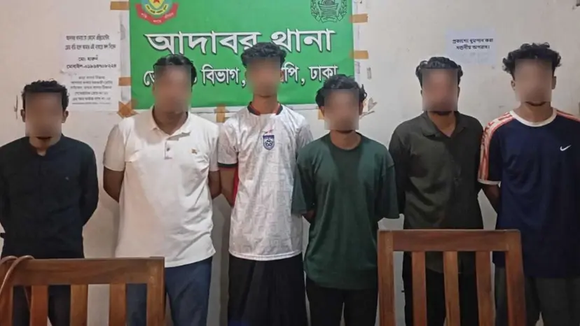 Police Arrest Six Banned Awami League Affiliate Members in Dhaka's Adabor