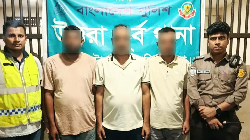 Three Extortionists Posing as DGFI Officials Arrested in Uttara Following National Emergency Service 999 Call
