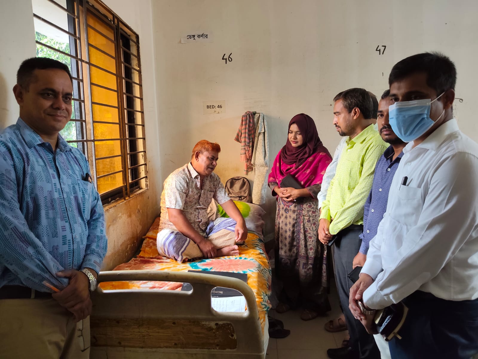 Upazila Administration Officials Visit Injured Journalist Dulal in Hospital
