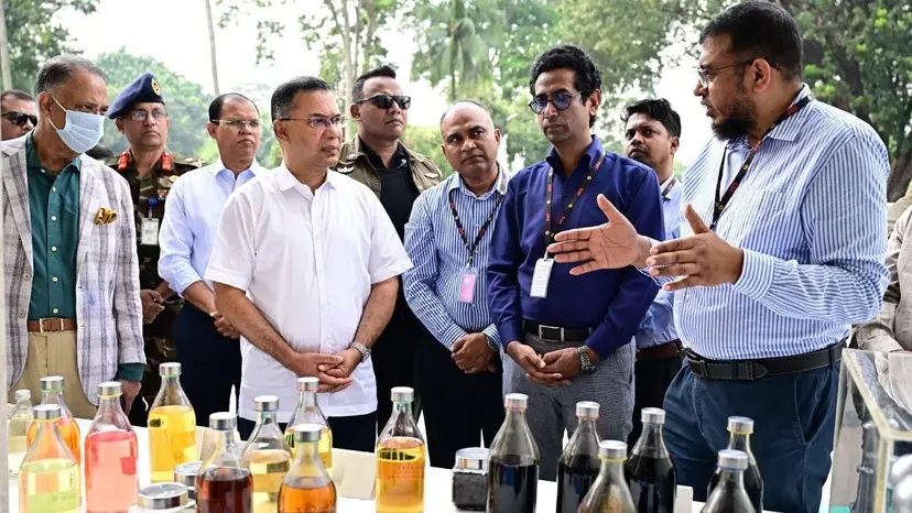 Prime Minister Tarique Rahman Inspects Innovative Waste-to-Fuel Project at PMO