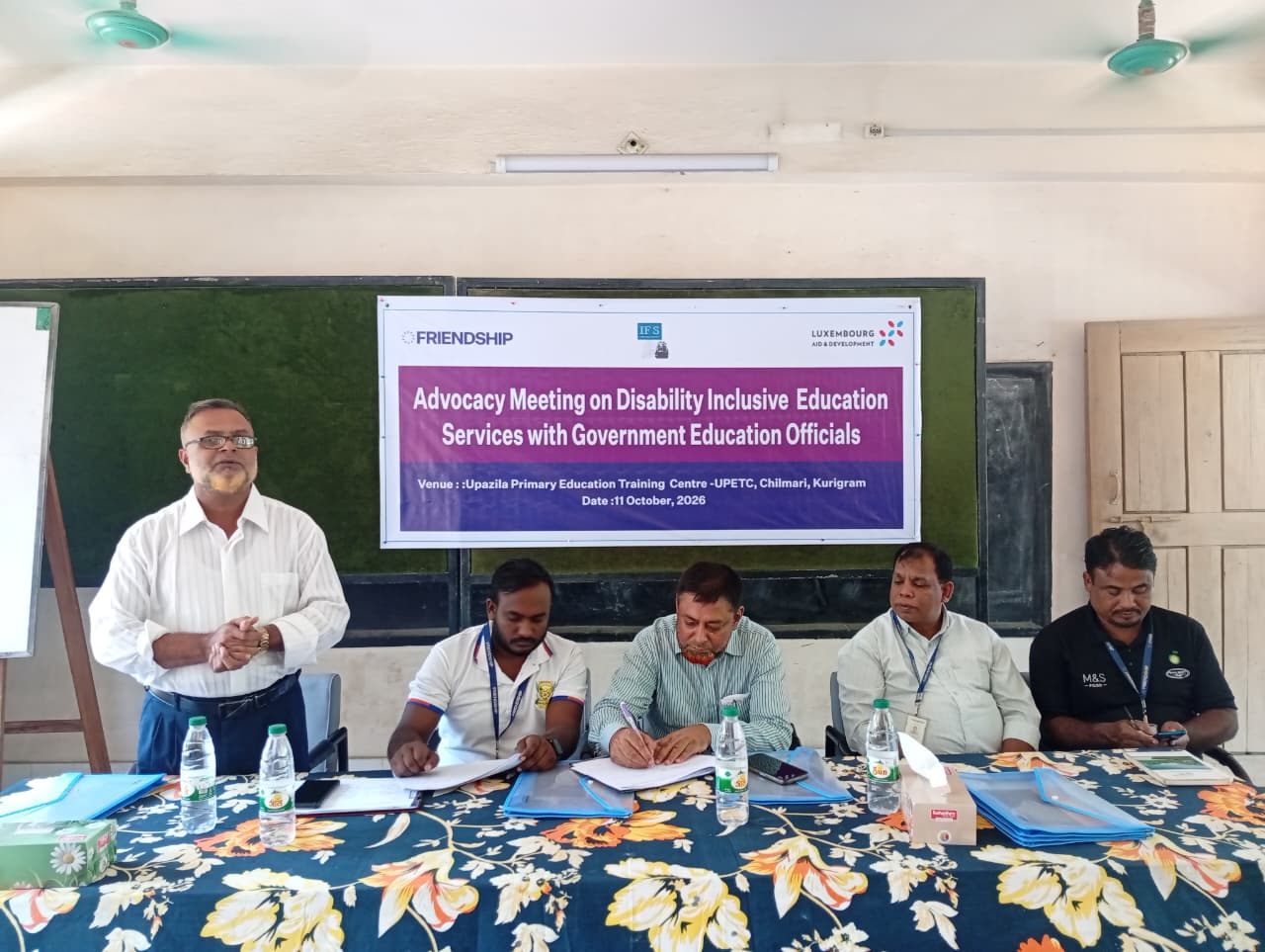 Advocacy meeting held in Chilmari regarding inclusive educational services for disabled individuals with government education officials