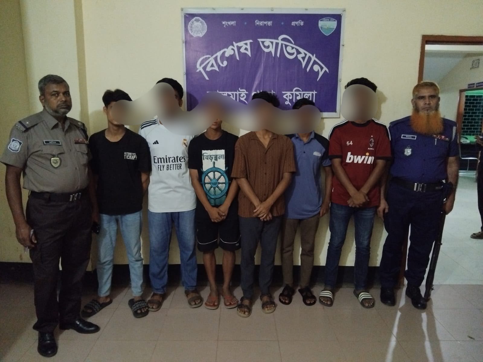 Another 353 arrested in anti-adolescent gang drive in Cumilla