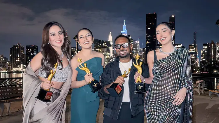 Dhallywood Quartet Raihan Rafi, Tama Mirza, Samira Khan Mahi, and Tanjia Zaman Mithila Celebrate Award Wins in New York