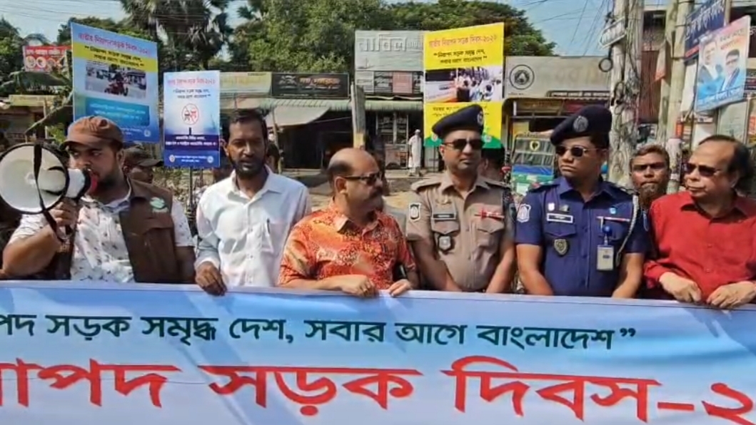 BRTA organizes road show and distributes leaflets in Savar for safe roads