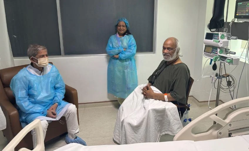 President Visits LGRD Minister at Hospital