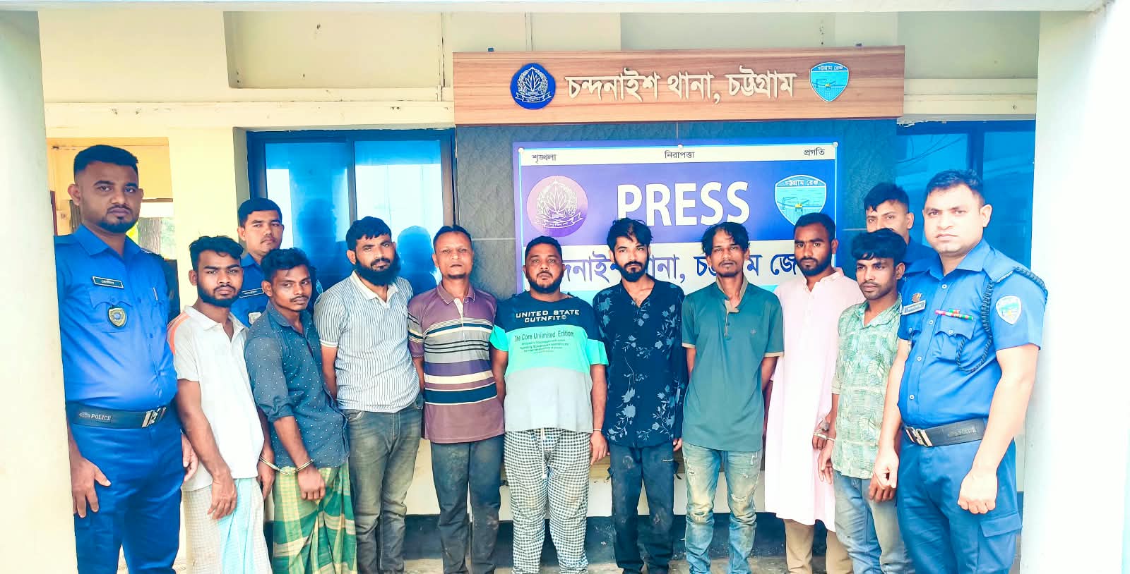 10 Arrested, Including 8 Members of Inter-District Theft Syndicate, in Special Police Drive in Chandanaish