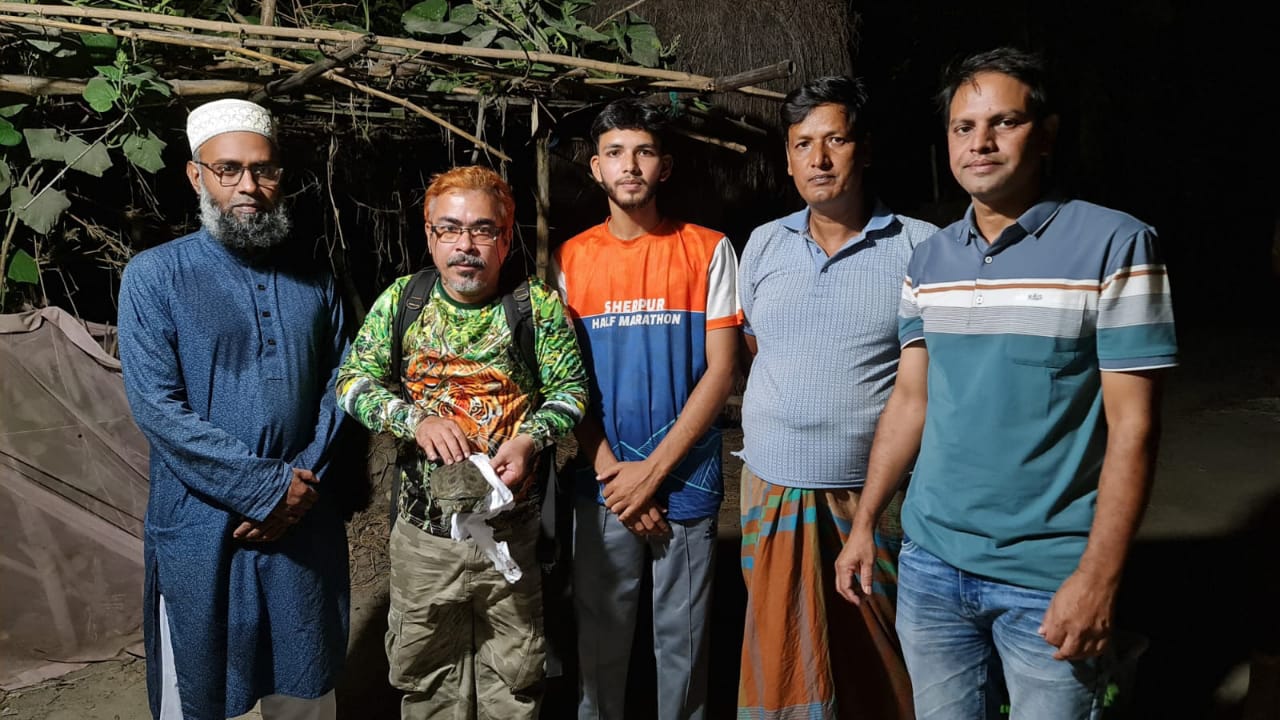 Peacock-Marked Softshell Turtle Rescued and Released in Sherpur