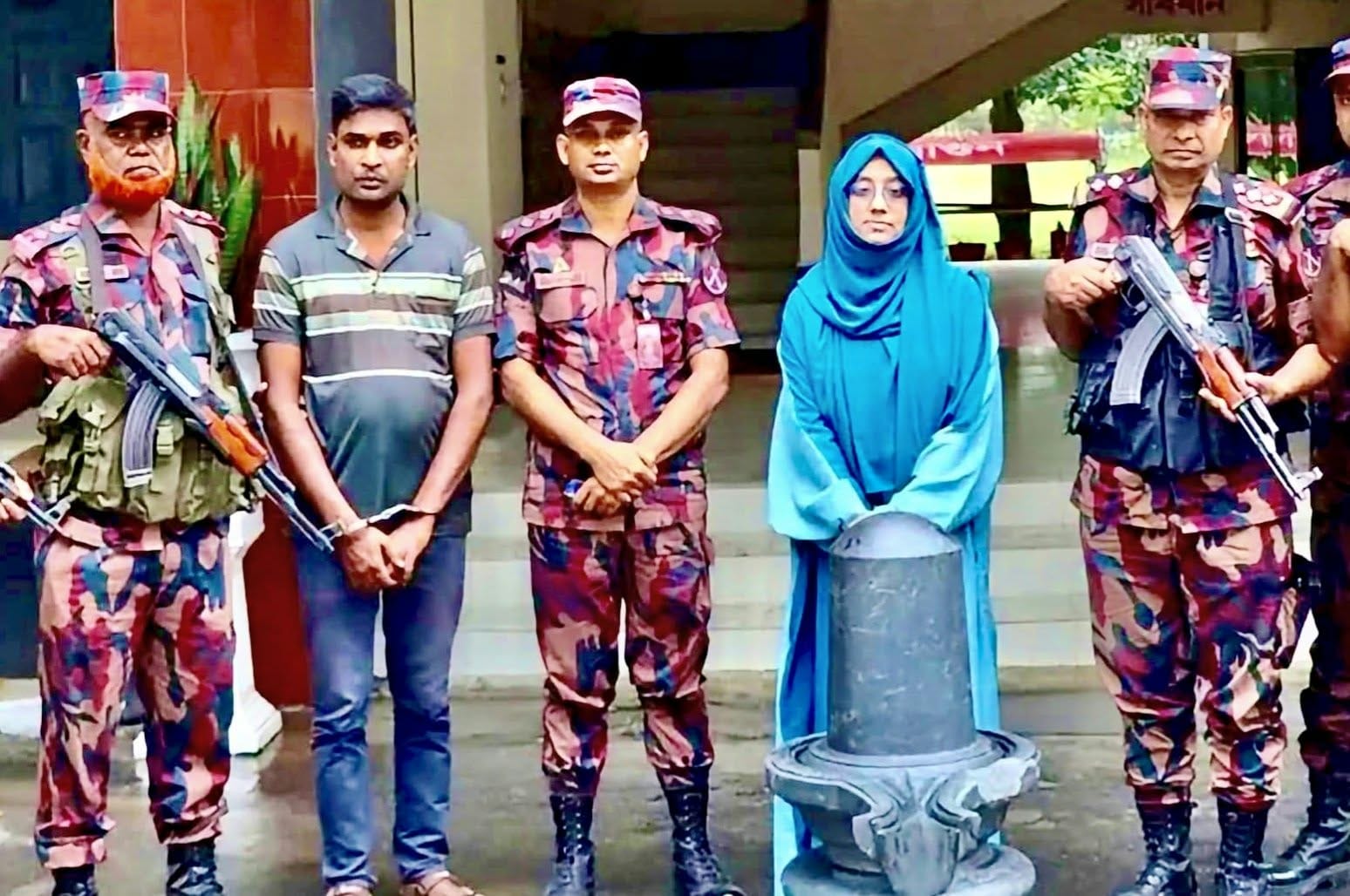 BGB Recovers 245kg Stone Shiva Lingam Worth Tk 2.45 Crore in Naogaon, One Arrested