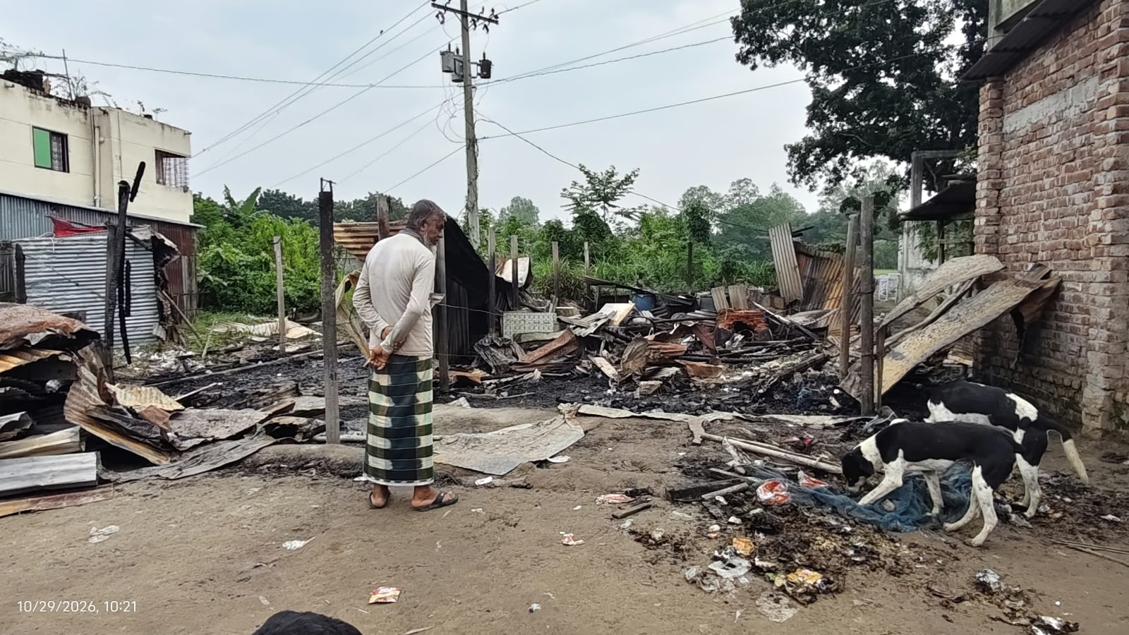 Fire Destroys 10 Years of Hard Work in Birampur, Leaving Two Business Owners Devastated